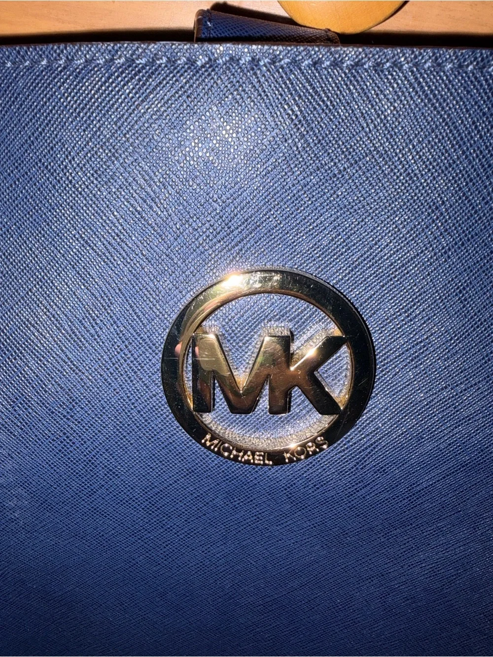 Michael Kors Black Tote with Gold MK Emblem